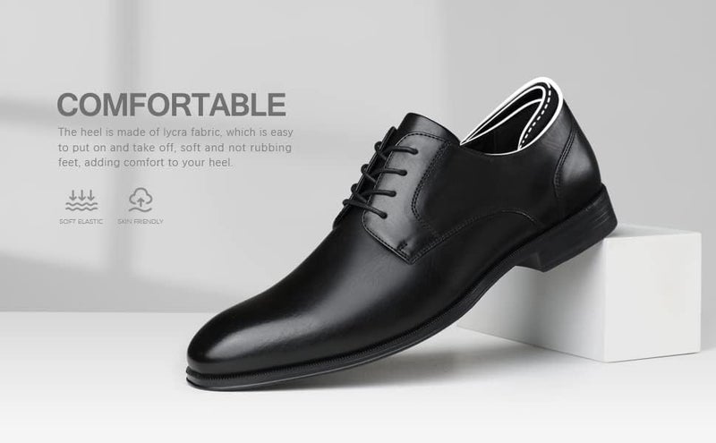 DECARSDZ Mens Classic Formal Oxford Lace Up Wedding Pointed Toe Dress Shoes Black - Image 5